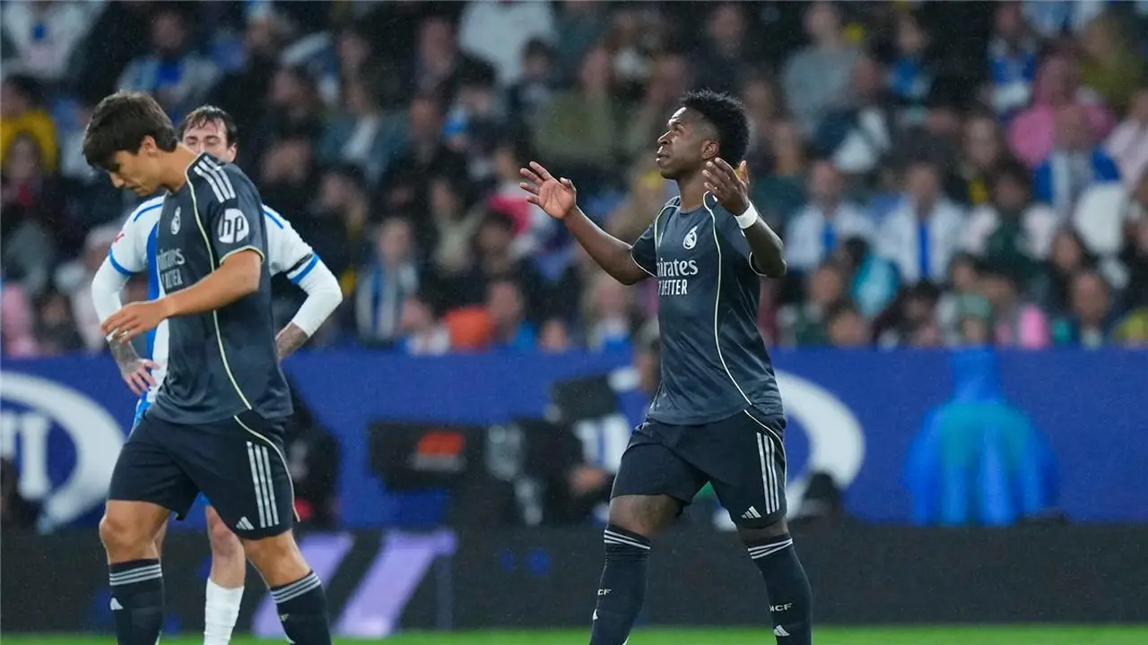فيديو | تتويج برشلونة يتأجل.. ريال مدريد يتجاوز إسبانيول بثنائية فينيسيوس في الدوري الإسباني